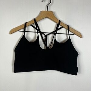 BTTRM Black Multi-Strap Criss Cross Back Sports Bra XXL Activewear Athleisure
